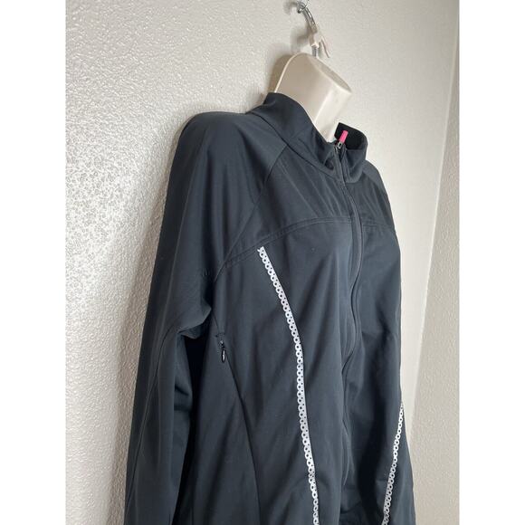 ATHLETA Black Queen of the Mountain Run Bicycle Rain Jacket Top XL - Picture 4 of 12